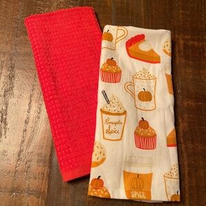 Kassatex Pumpkin Spice Kitchen Towels